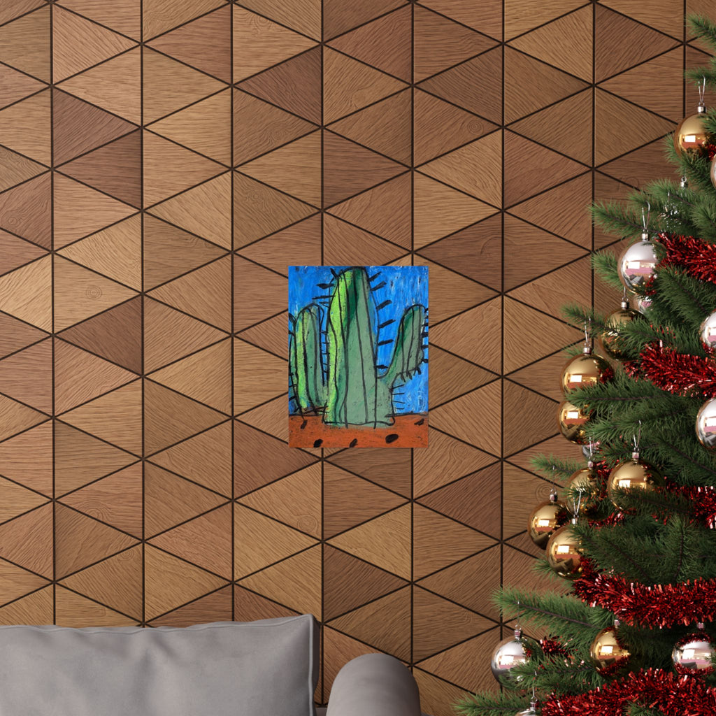 Cactus Matte Vertical Poster Cactus Art Cactus Print Cactus Wall Art