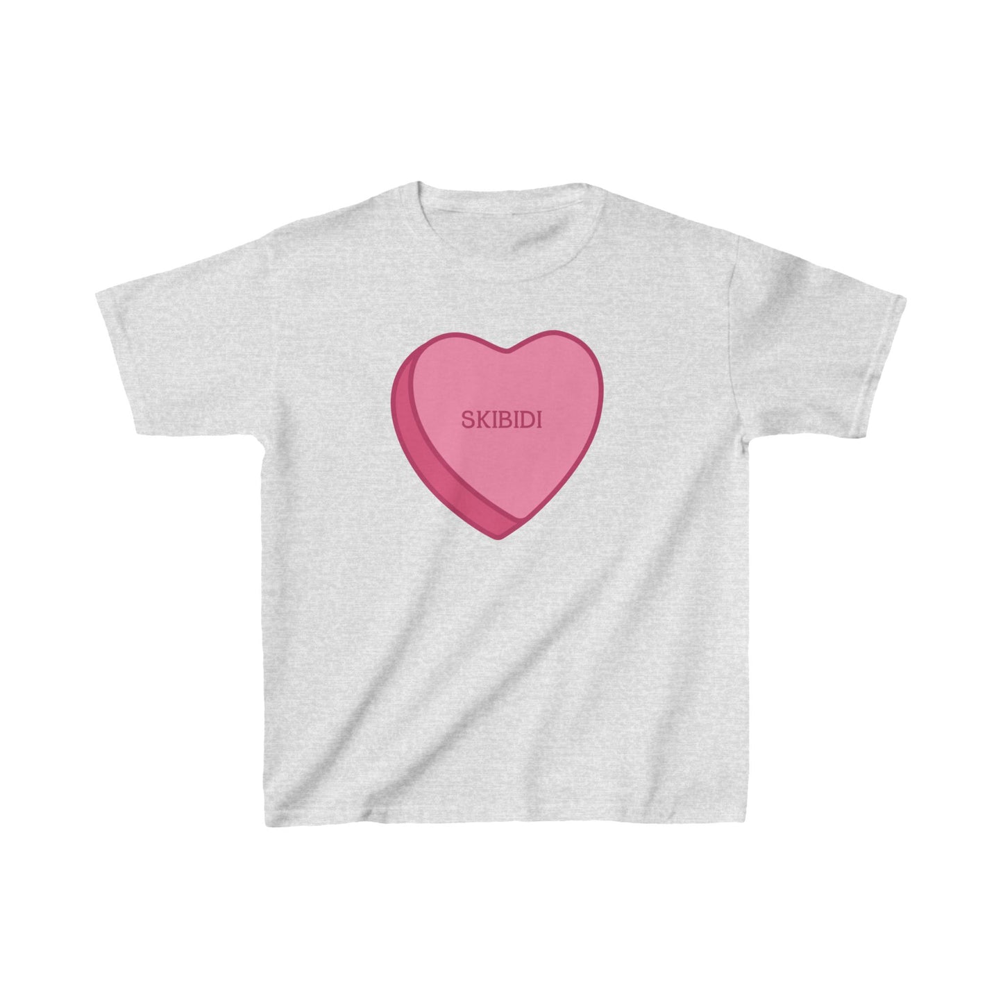 Kids Valentine's Day Candy Hearts T-Shirt, Skibidi Heart Tee for Children - Love Gift, Valentine's Shirt, Heart Print Top, Valentine's Day