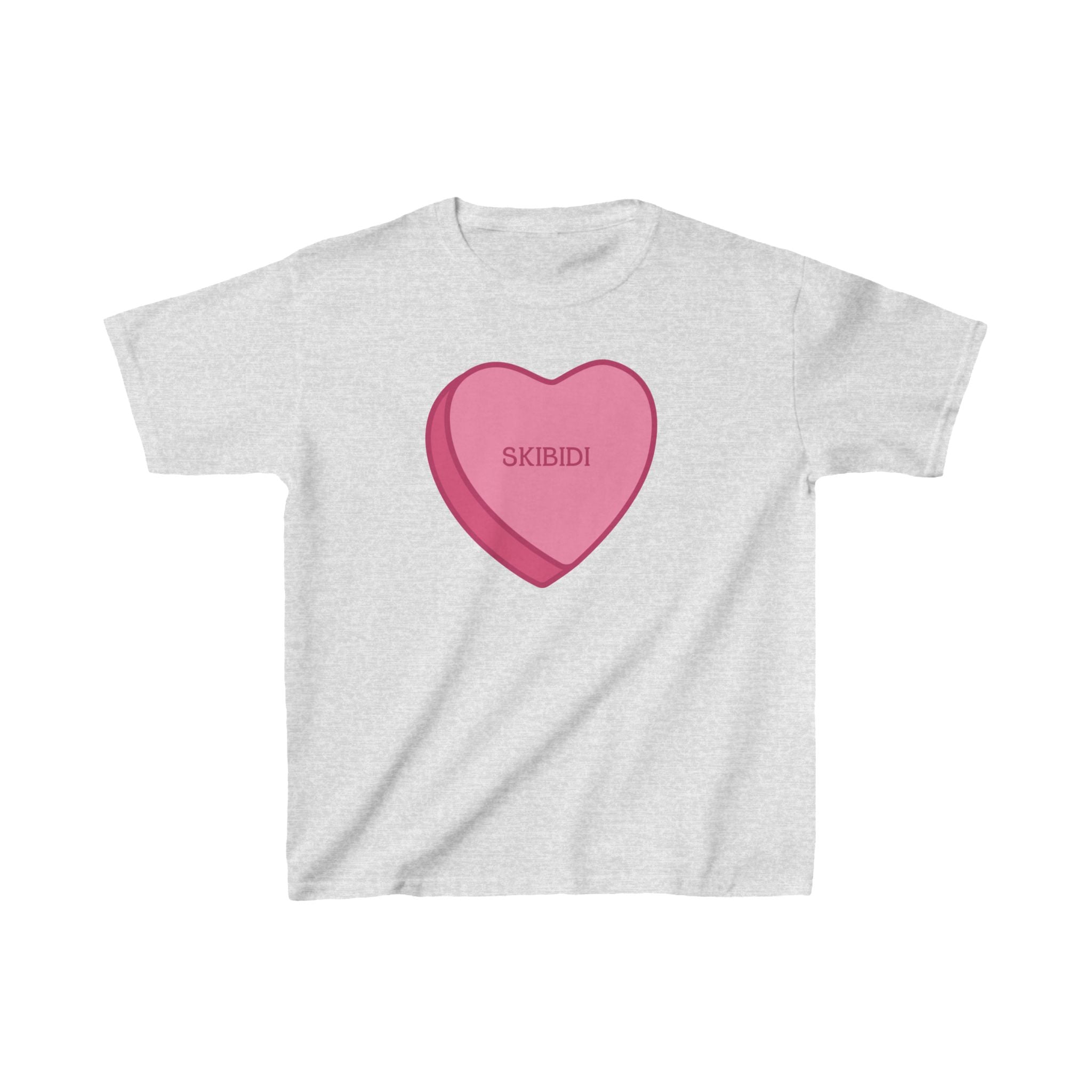 Kids Valentine's Day Candy Hearts T-Shirt, Skibidi Heart Tee for Children - Love Gift, Valentine's Shirt, Heart Print Top, Valentine's Day