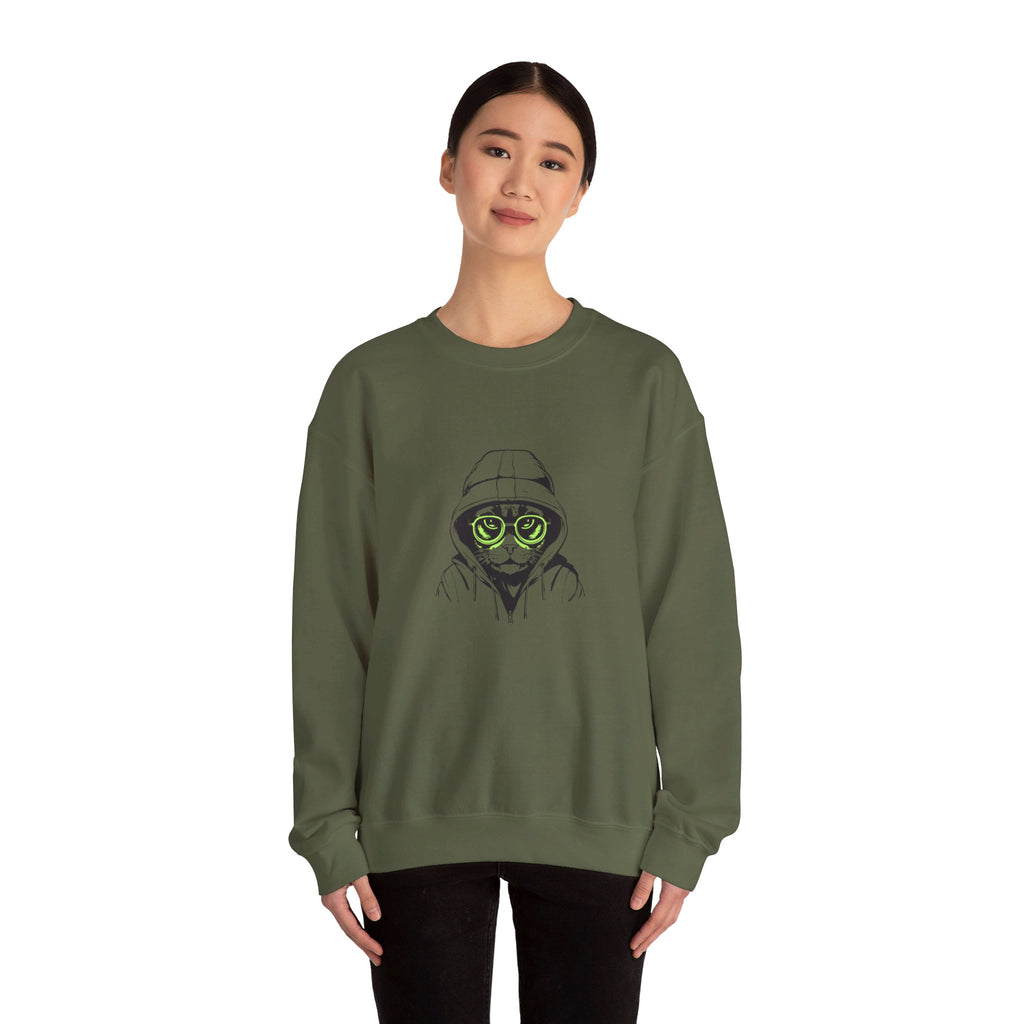 Unisex Heavy Blend™ Crewneck Cat Sweatshirt