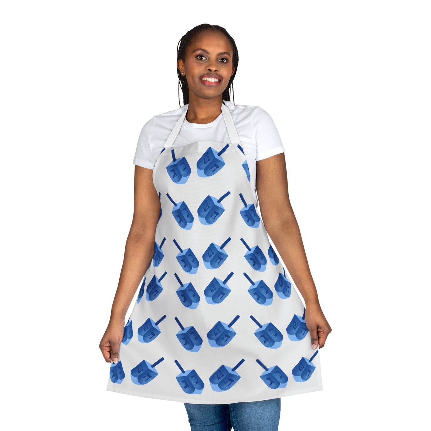 Hanukkah Apron Dreidel Print