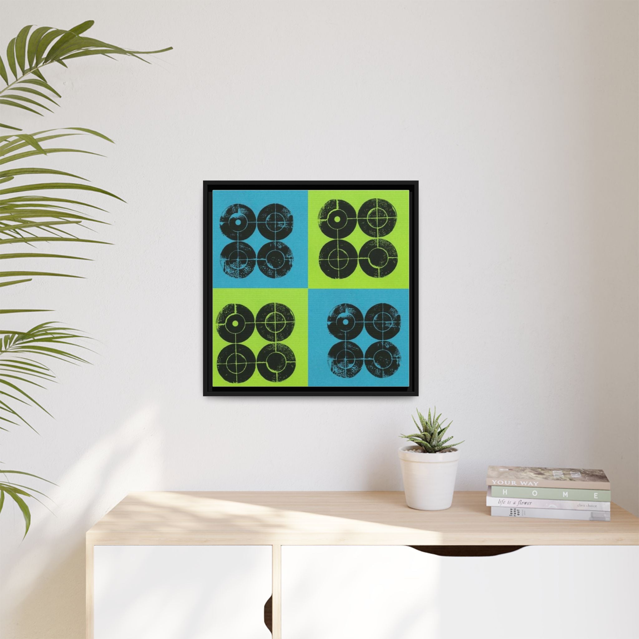 Printing With Legos Collagraph Matte Canvas, Framed