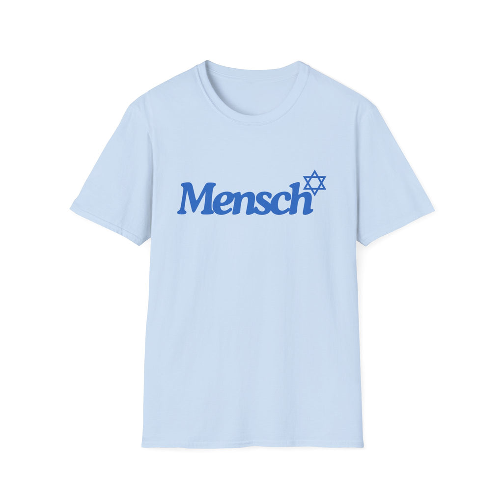 Mensch T-Shirt with Mensch and Star of David for a Mensch Shirt