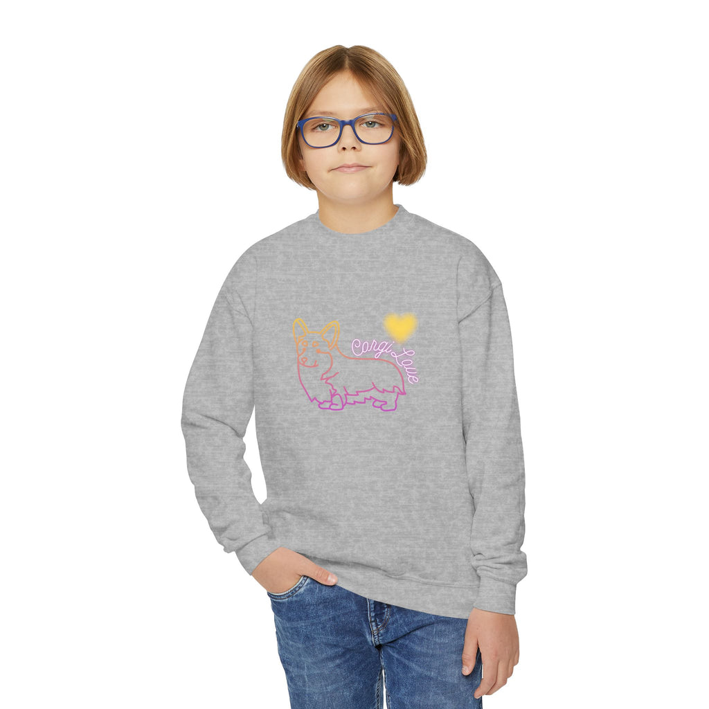 Corgi Love Youth Crewneck Sweatshirt