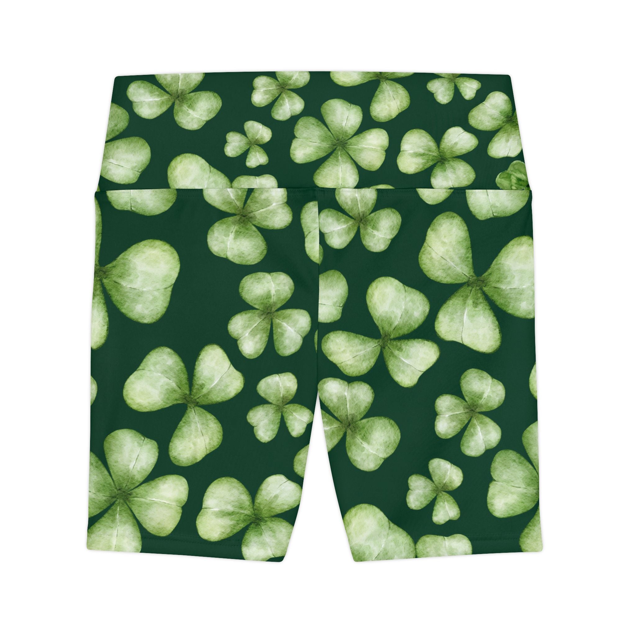 Shamrock Shorts Women's Workout Shorts with Shamrock Print for St. Patrick's Day Run