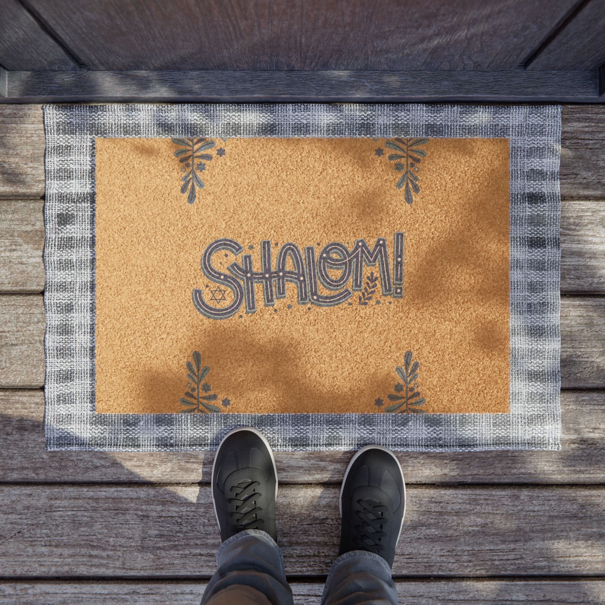 Doormat - Jewish Shalom Welcome Outdoor Mat for Jewish Pride