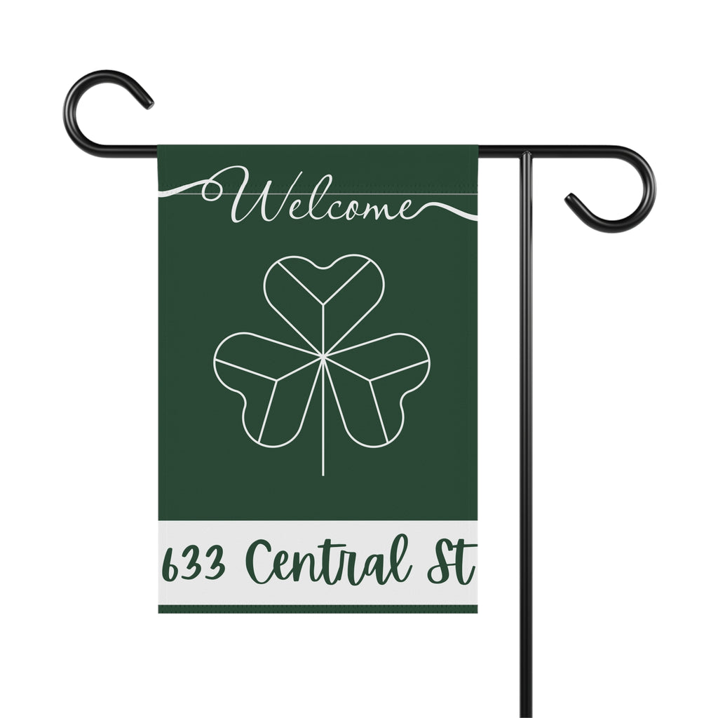 Custom Address or Last Name Garden Flag | Custom Garden Flag with Address or Last Name Irish Garden Flag Irish Flag