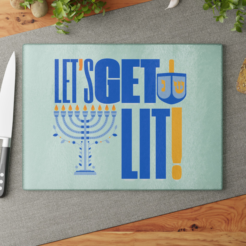 Menorah Wax Dripping Tray, Glass Board for Menorah Hanukiah Wax, Wax Tray for Chanukiah