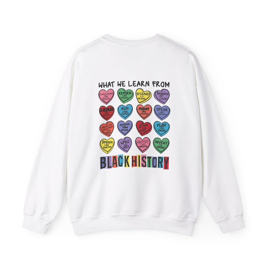 Black History Candy Hearts Sweatshirt Black History Month Sweatshirt