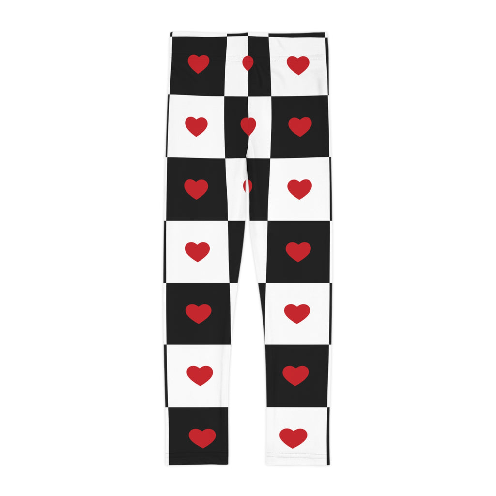 Valentine's Tights Checkered Valentine's Leggings for Little Ones Valentine's Kids Leggings