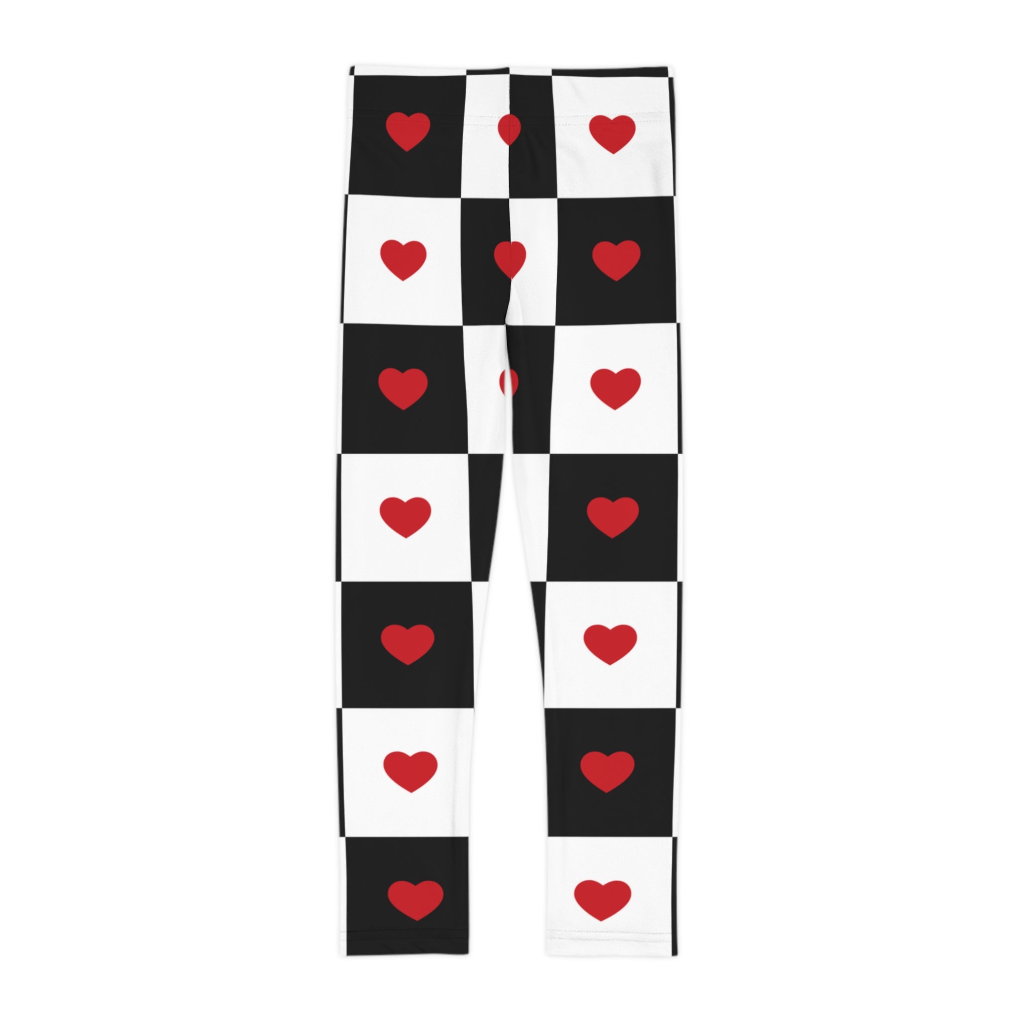 Valentine's Tights Checkered Valentine's Leggings for Little Ones Valentine's Kids Leggings