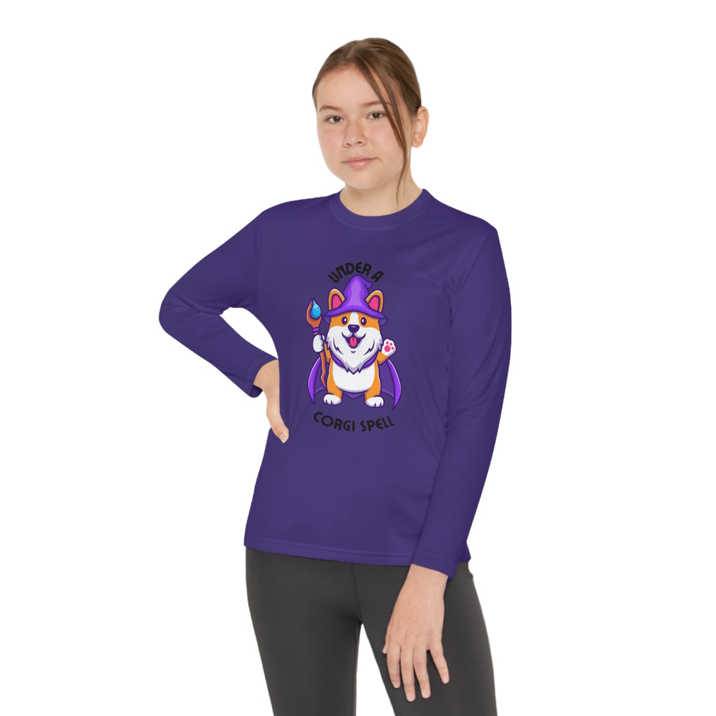 Corgi Spell Youth Long Sleeve Competitor Tee