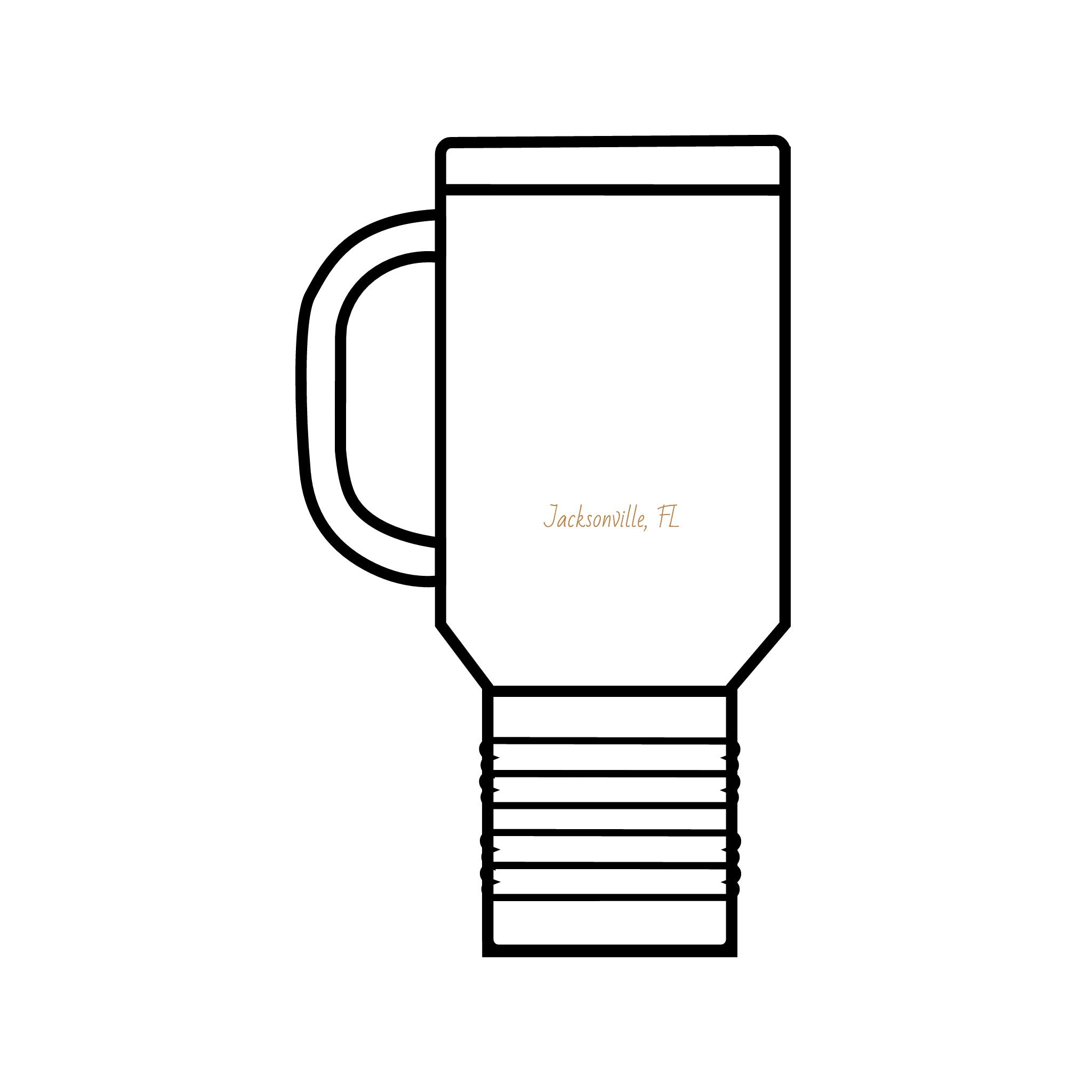 Jacksonville the City of Bridges Insulated Travel Mug, 40oz