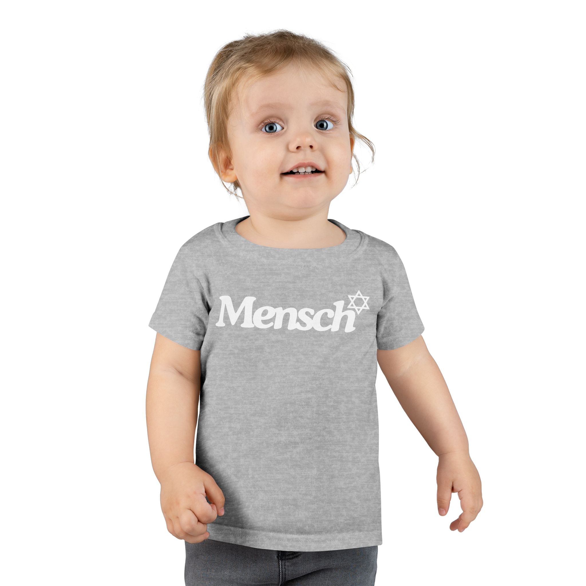 Toddler Mensch T-Shirt Jewish Kids Tee Yiddish Fun Playtime Shirt Jewish Toddler Gifts