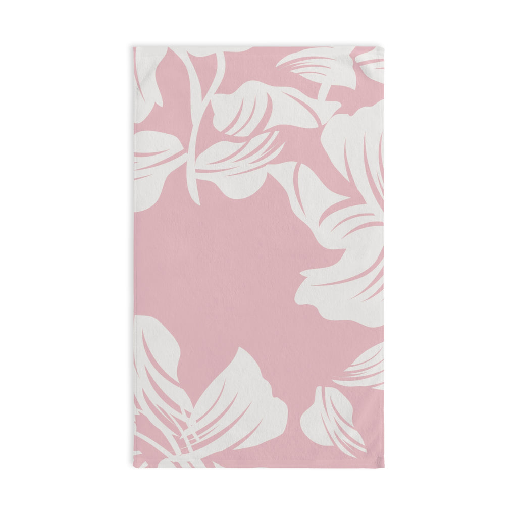 Hand Towel Pink Floral Kitchen or Bath Guest Towel
