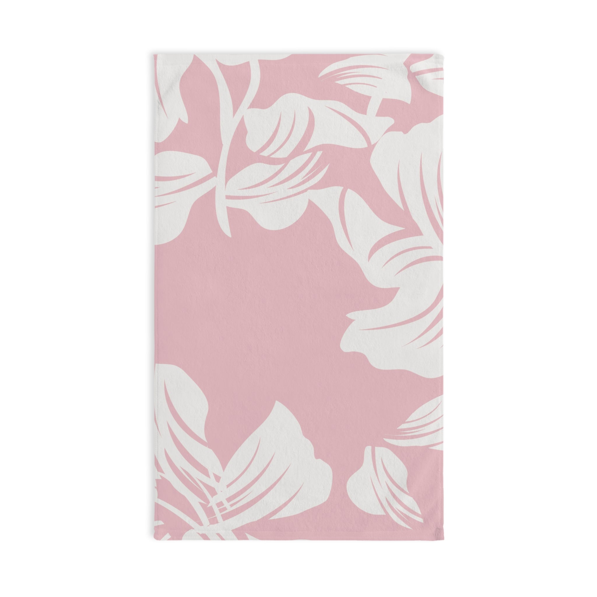 Hand Towel Pink Floral Kitchen or Bath Guest Towel