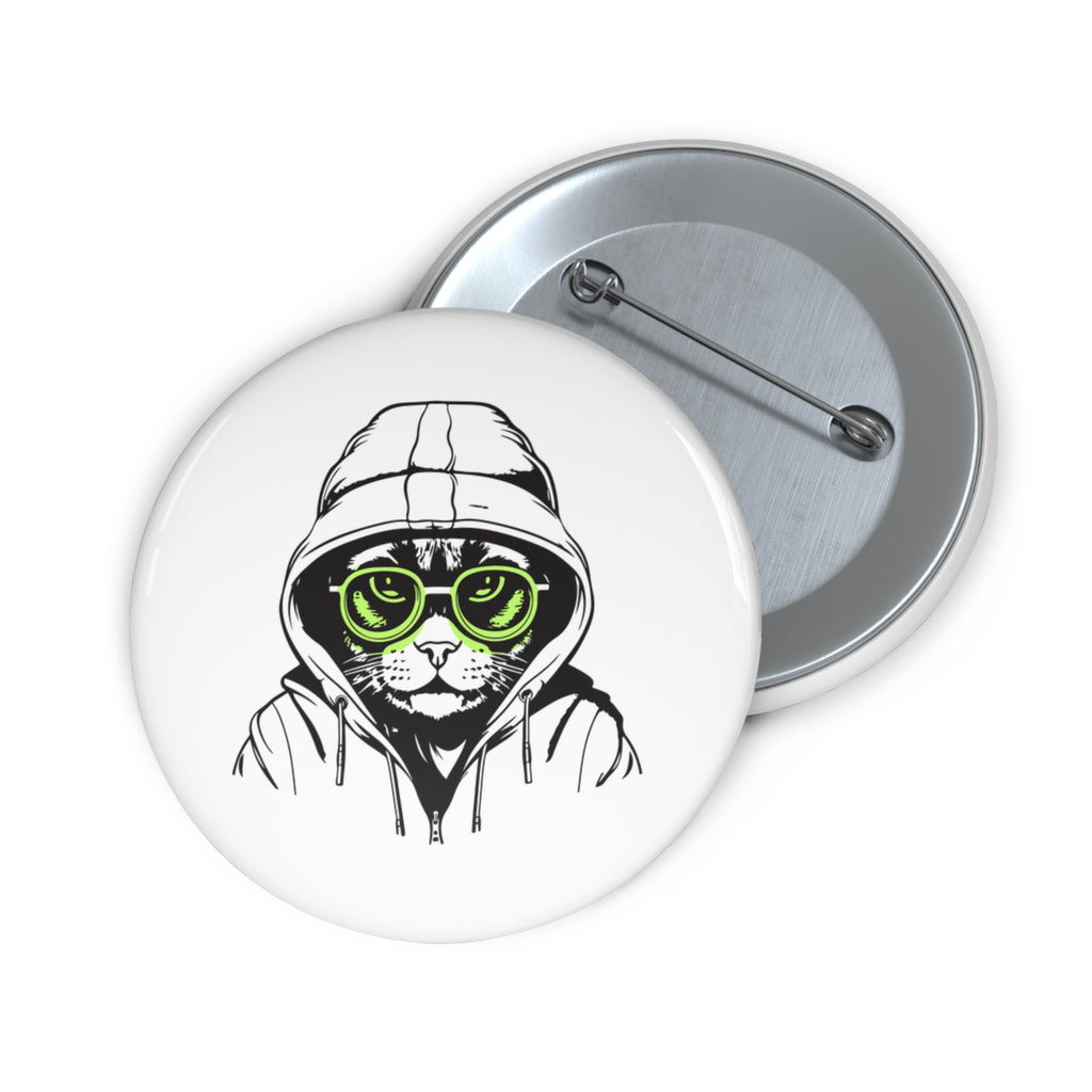 Cool Cat Angry Kitty Custom Pin Buttons