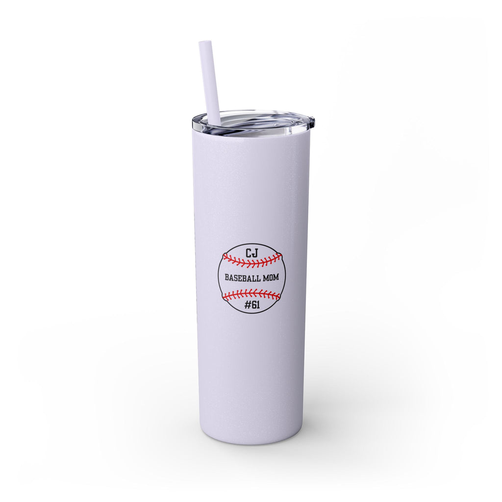 Custom CJs Mom Skinny Tumbler with Straw, 20oz
