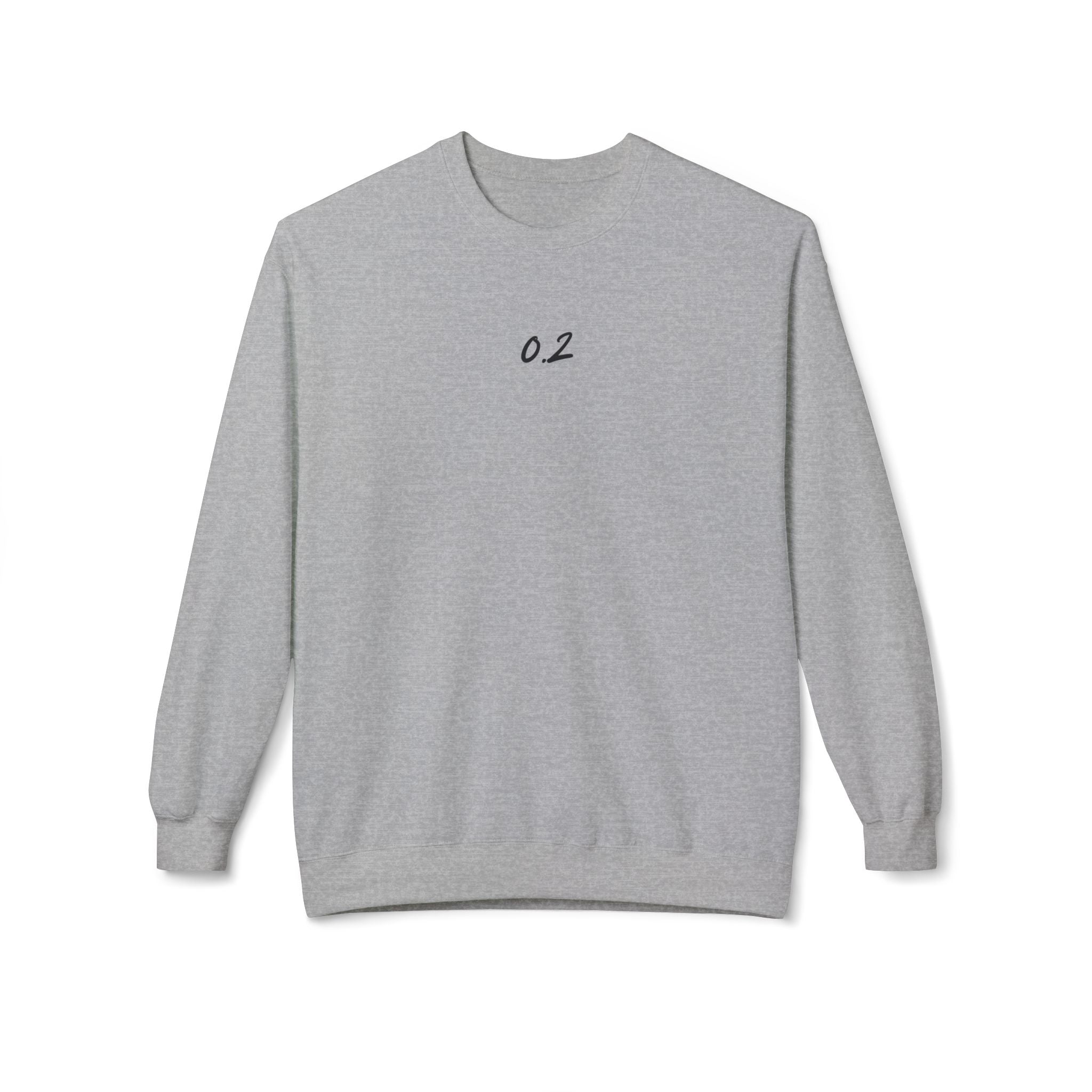 Minimalist 0.2 Fleece Crewneck Sweatshirt - Unisex Midweight Comfort Zero Point Two Sweatshirt