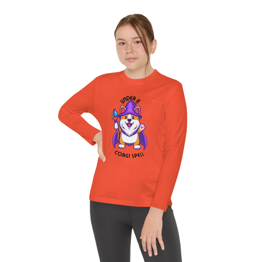 Corgi Spell Youth Long Sleeve Competitor Tee