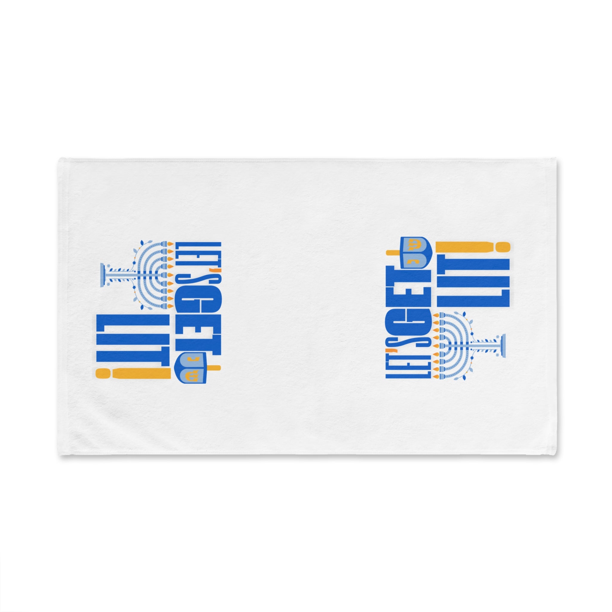 Let's Get Lit Hanukkah Hand Towel, Chanukah Dish Towel