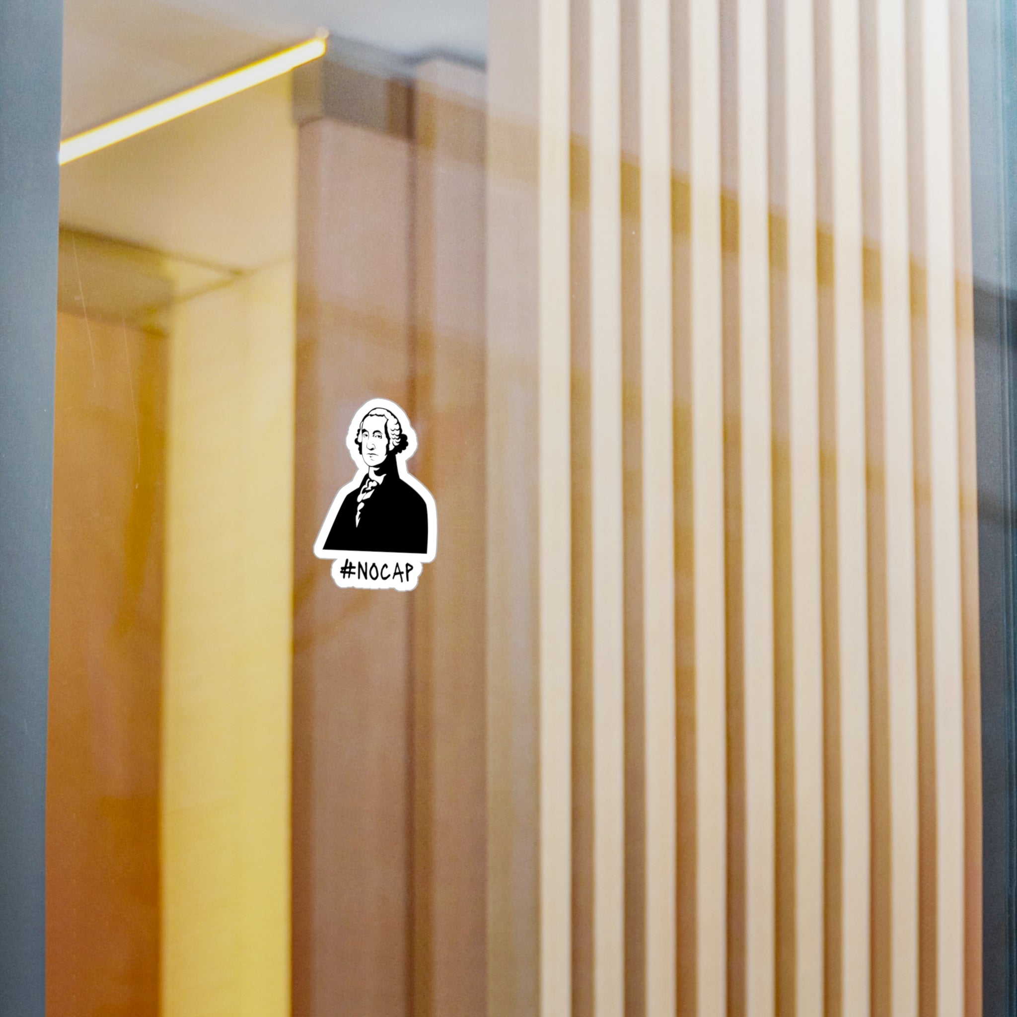 No Cap George Washington Kiss-Cut Vinyl Decals