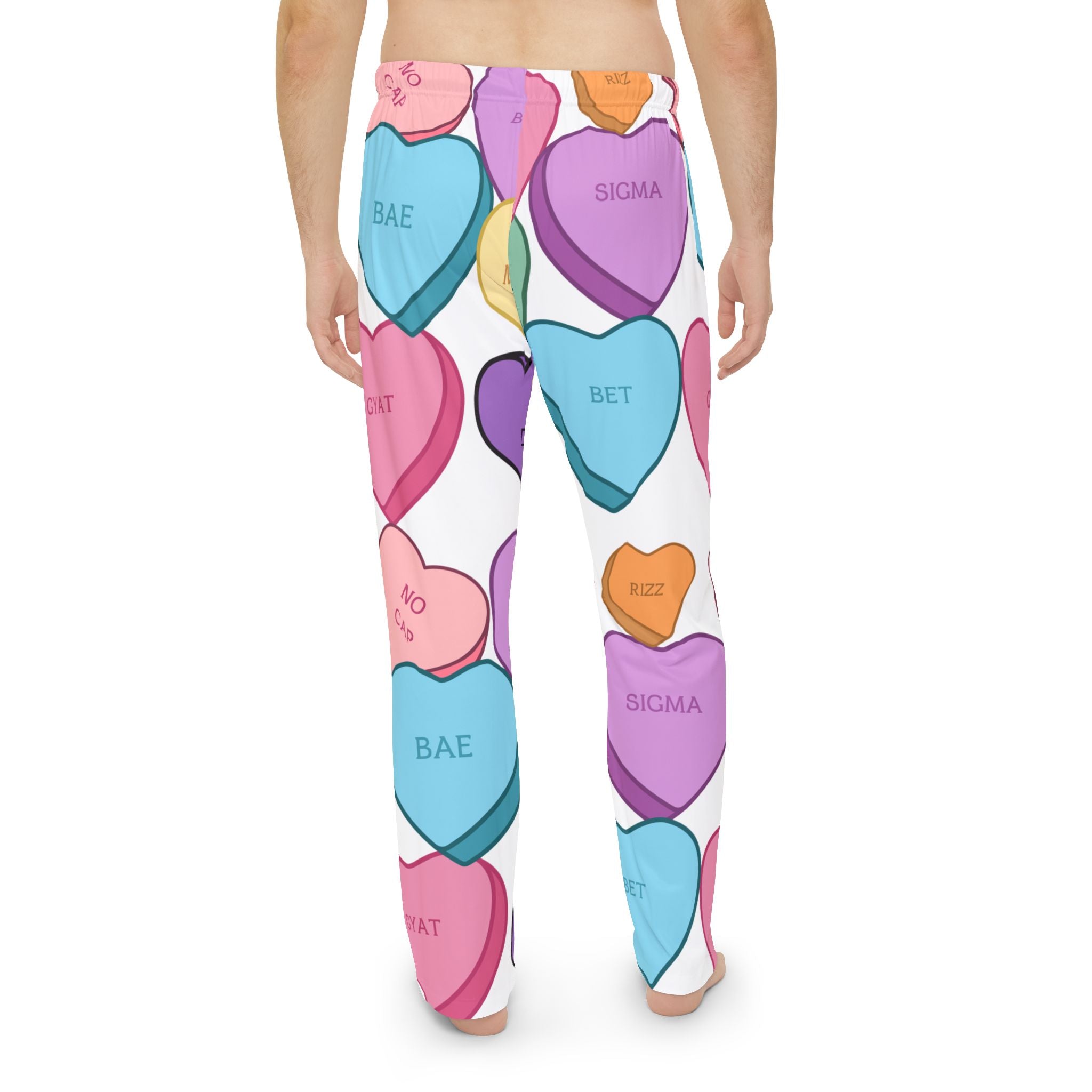 Adult Valentine's Lounge Pants Bussin' Skibidi Bae No Cap Sigma All-Over Print Pajama Pants