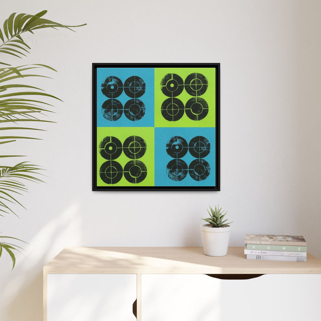 Printing With Legos Collagraph Matte Canvas, Framed