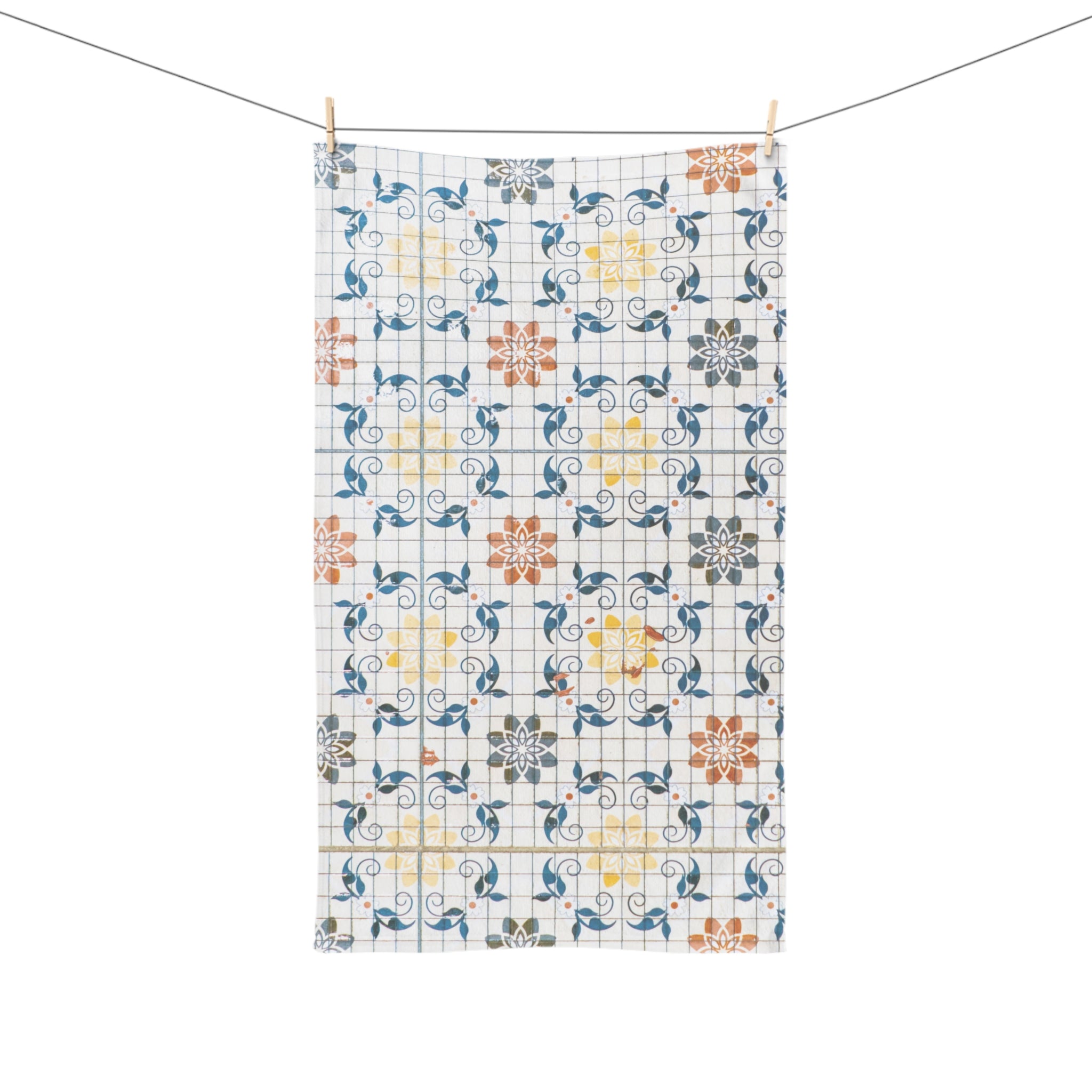 Vintage Floral Hand Towel - Boho Kitchen Decor, Bathroom Towel, Gift for Hostess, Colorful Home Accessories,  Flower Print