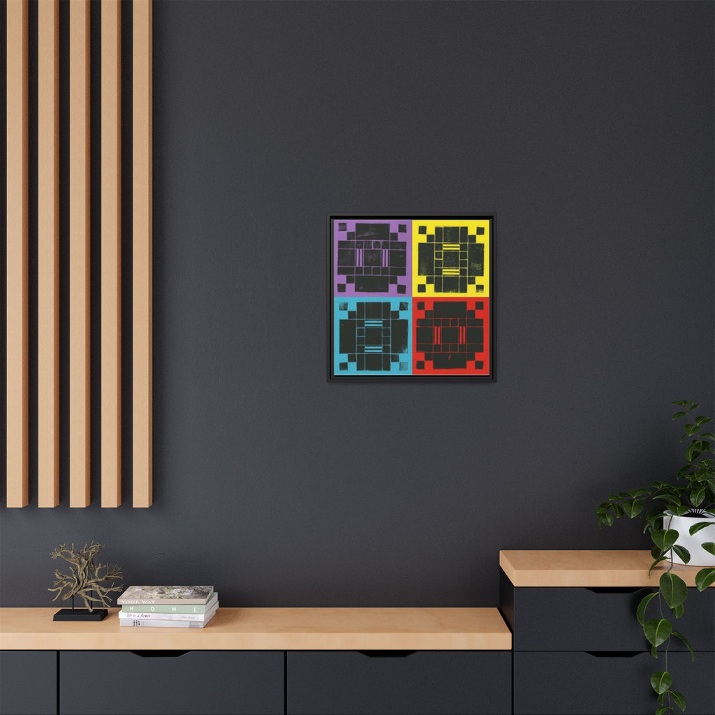 Printing With Legos Collagraph Matte Canvas, Framed