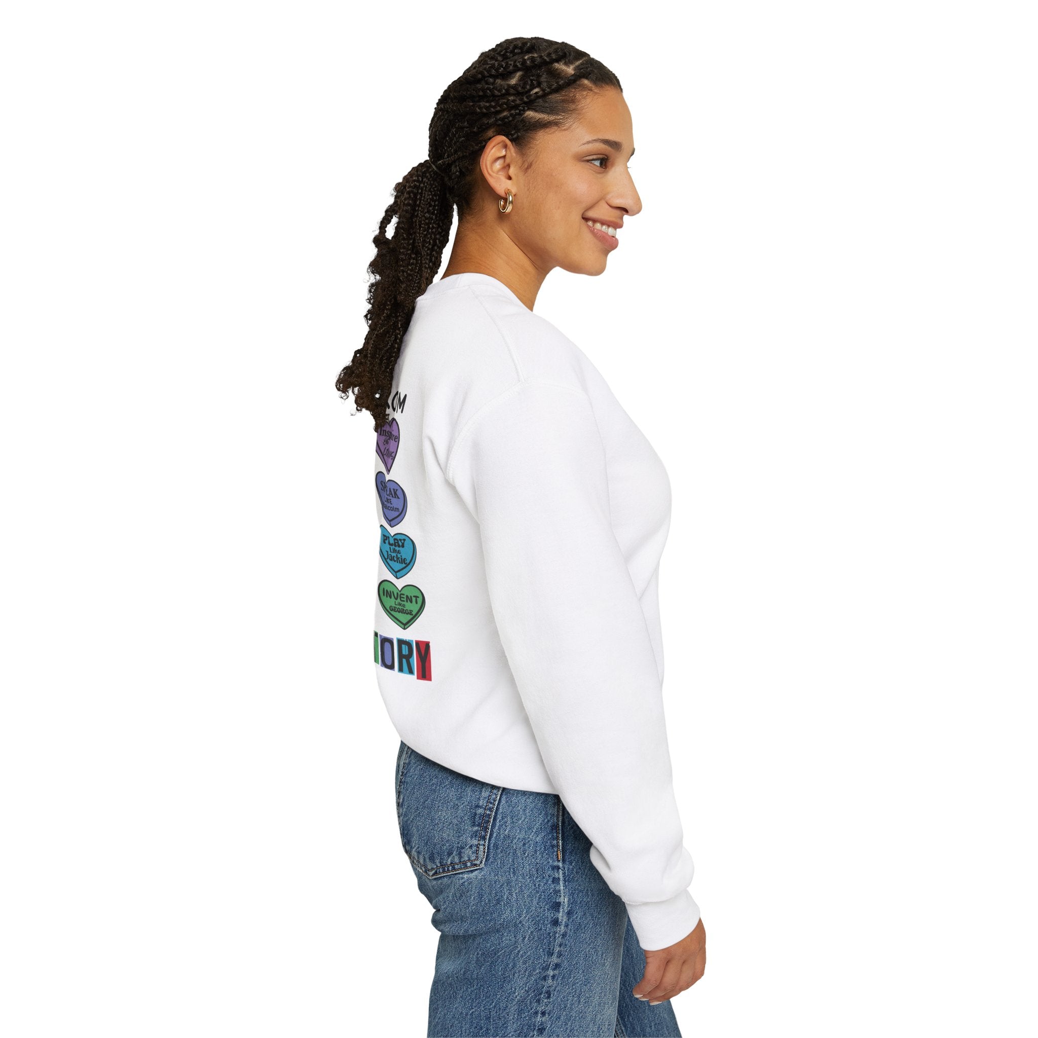 Black History Candy Hearts Sweatshirt Black History Month Sweatshirt