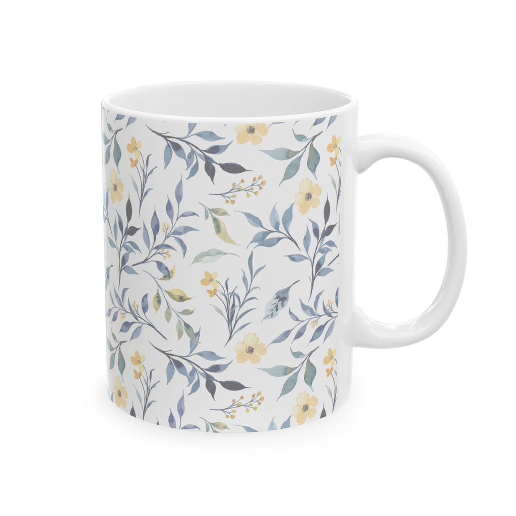 Oy Vey Floral Ceramic Mug, Tea Coffee Cup Gift,Jewish Mug Floral Pattern Mug for Jewish Gifts, Oy Vey Yiddish Gifts