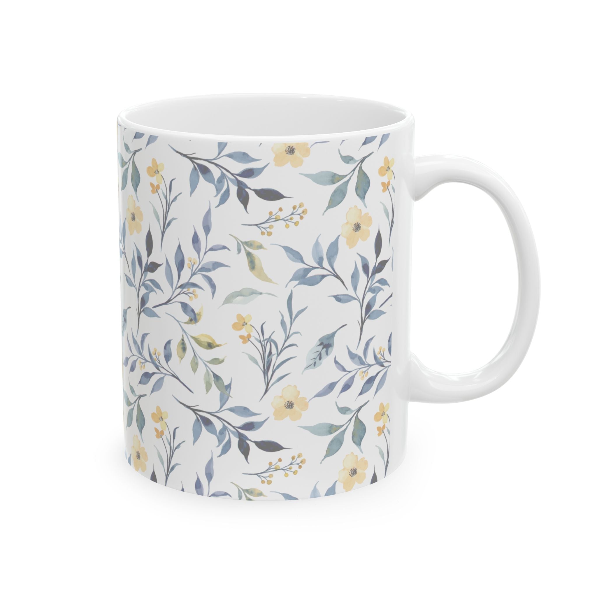 Oy Vey Floral Ceramic Mug, Tea Coffee Cup Gift,Jewish Mug Floral Pattern Mug for Jewish Gifts, Oy Vey Yiddish Gifts