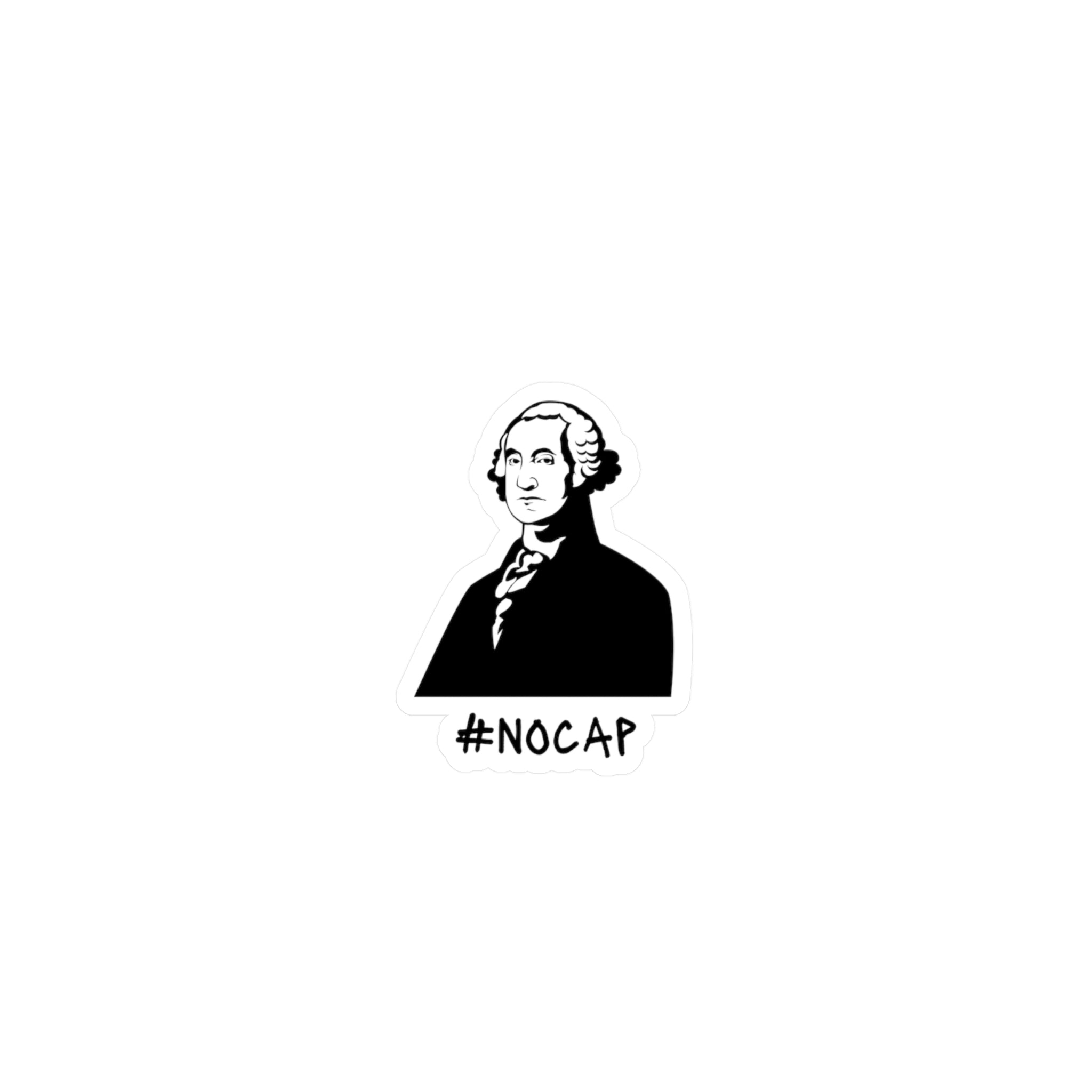 No Cap George Washington Kiss-Cut Vinyl Decals