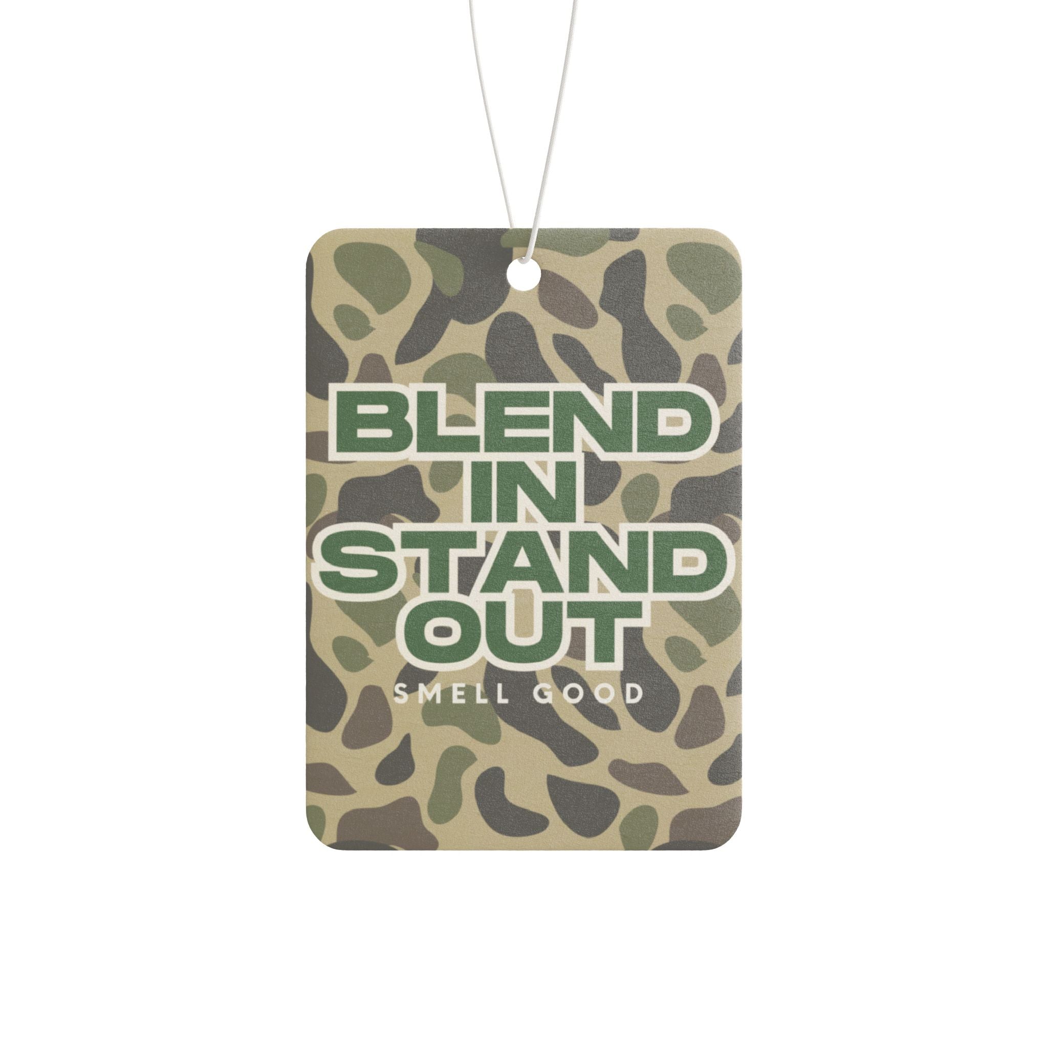 Camouflage Car Air Freshener, Unique Vehicle Gift, Smell Good Decor, Fun Auto Accessory, Blend In Stand Out Design
