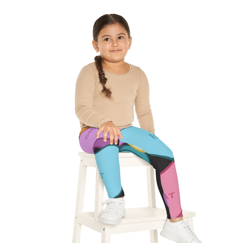 Candy Hearts Kids Leggings - Alpha Gen Slang, Children's Leggings, Youth Pants, Sweet Treat Print, Fun Patterned Tights