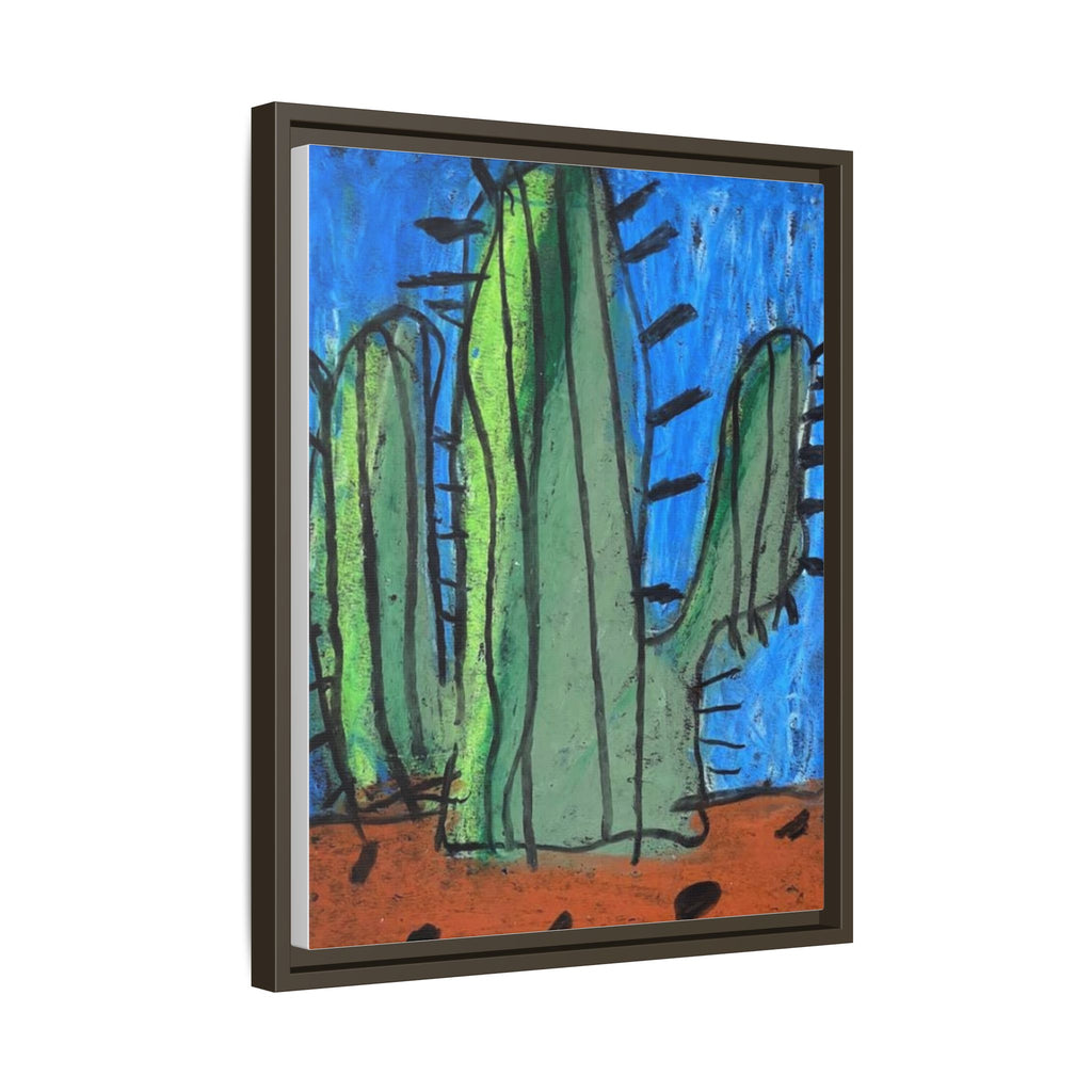 Cactus Matte Canvas, Framed Art by Jackson Smith
