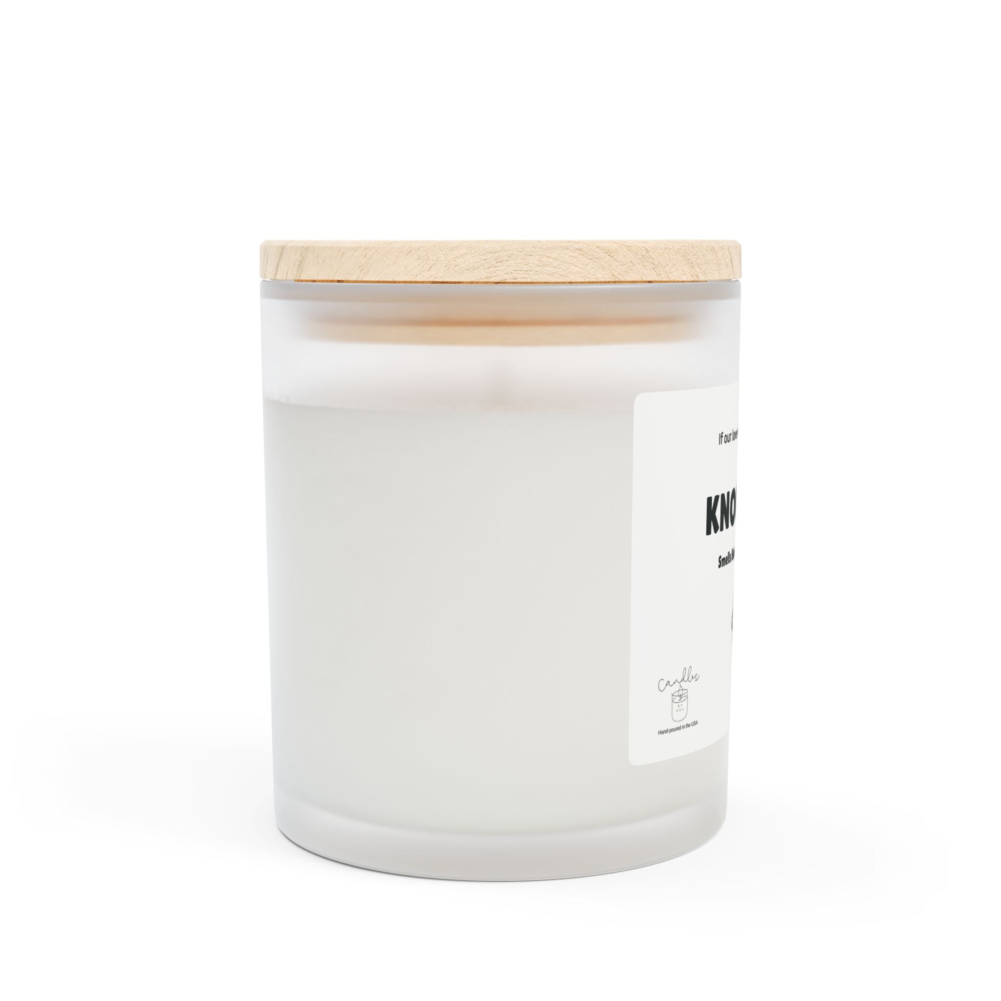 Knocked Up Smells Like Your Stuck With Me Wooden Wick Frosted Glass Candle, 11oz