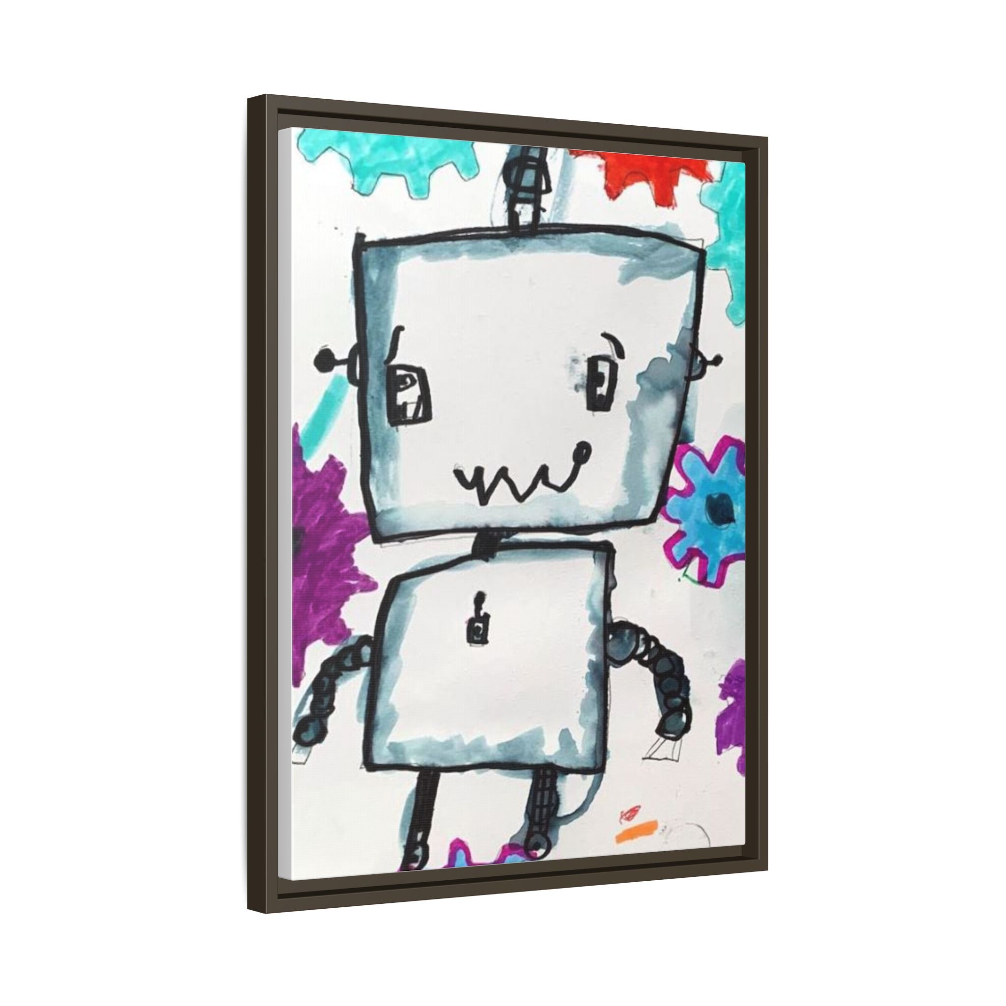 Nam June Paik Robots Matte Canvas Art by Jackson Smith Framed