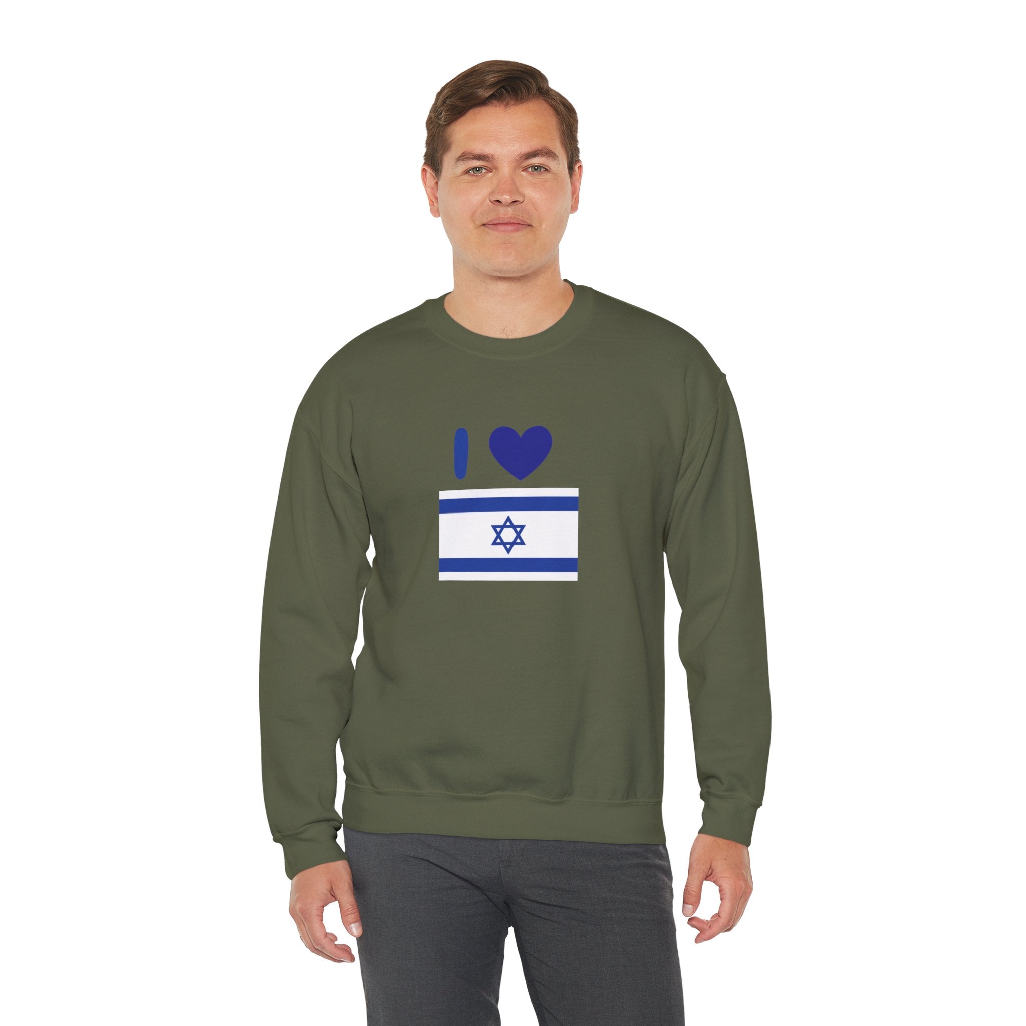 I Love Israel Unisex Heavy Blend™ Crewneck Sweatshirt