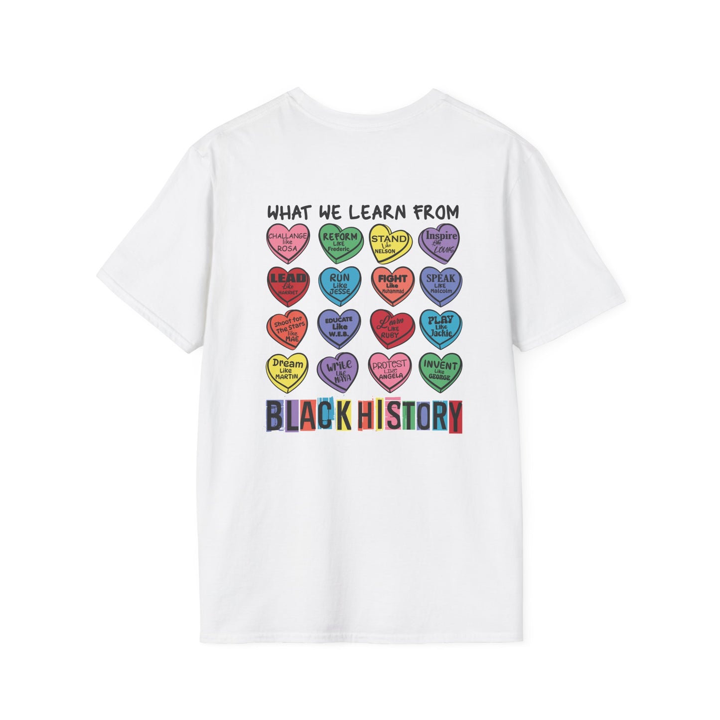 Black History T-Shirt Love Black History Month Shirt to Support Black History - Unisex Softstyle Tee, Pride Apparel