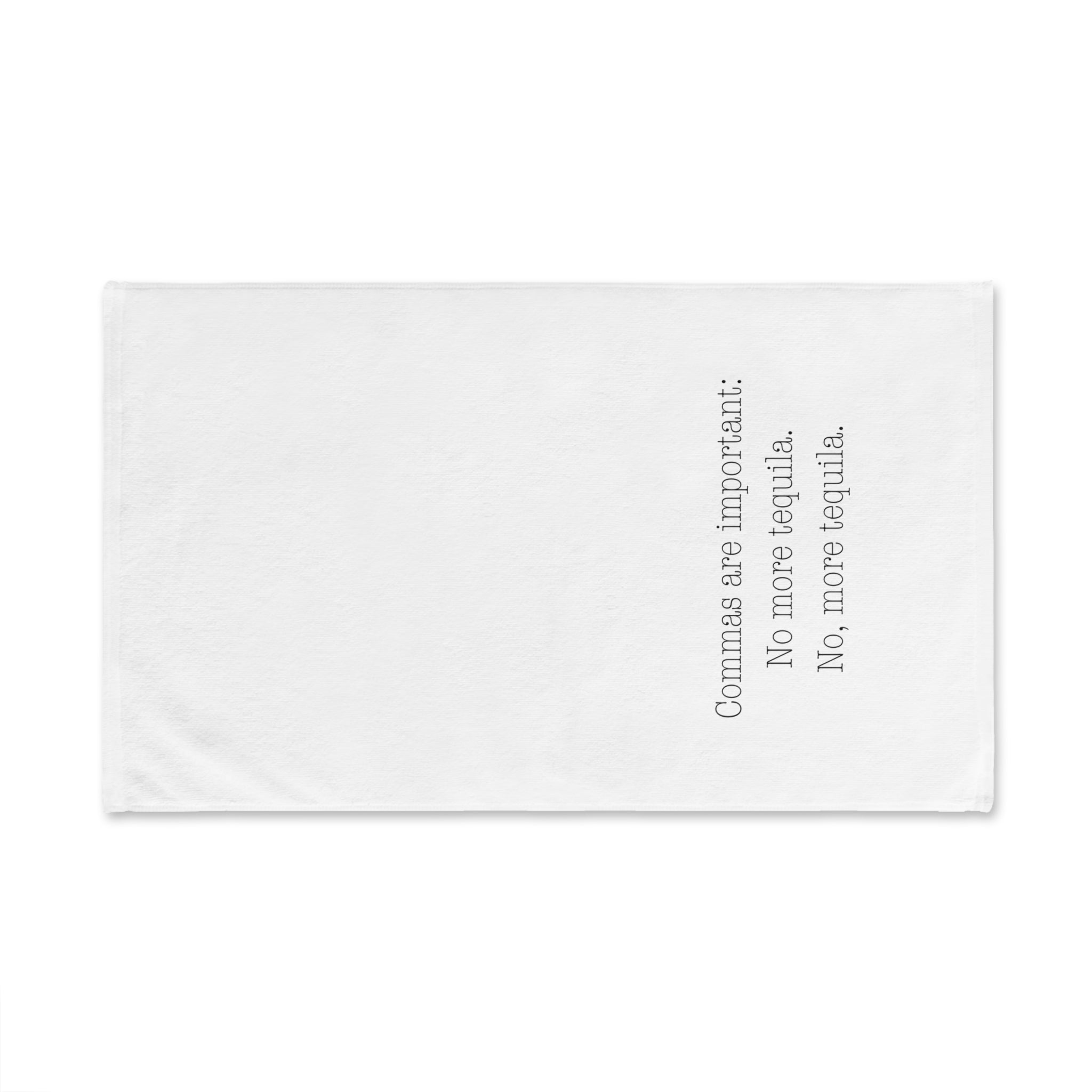 Funny Kitchen Hand Towel, Quirky Home Decor, Gift for Tequila Lovers, Commas Are Important, Kitchen Accessories, Humor Gift