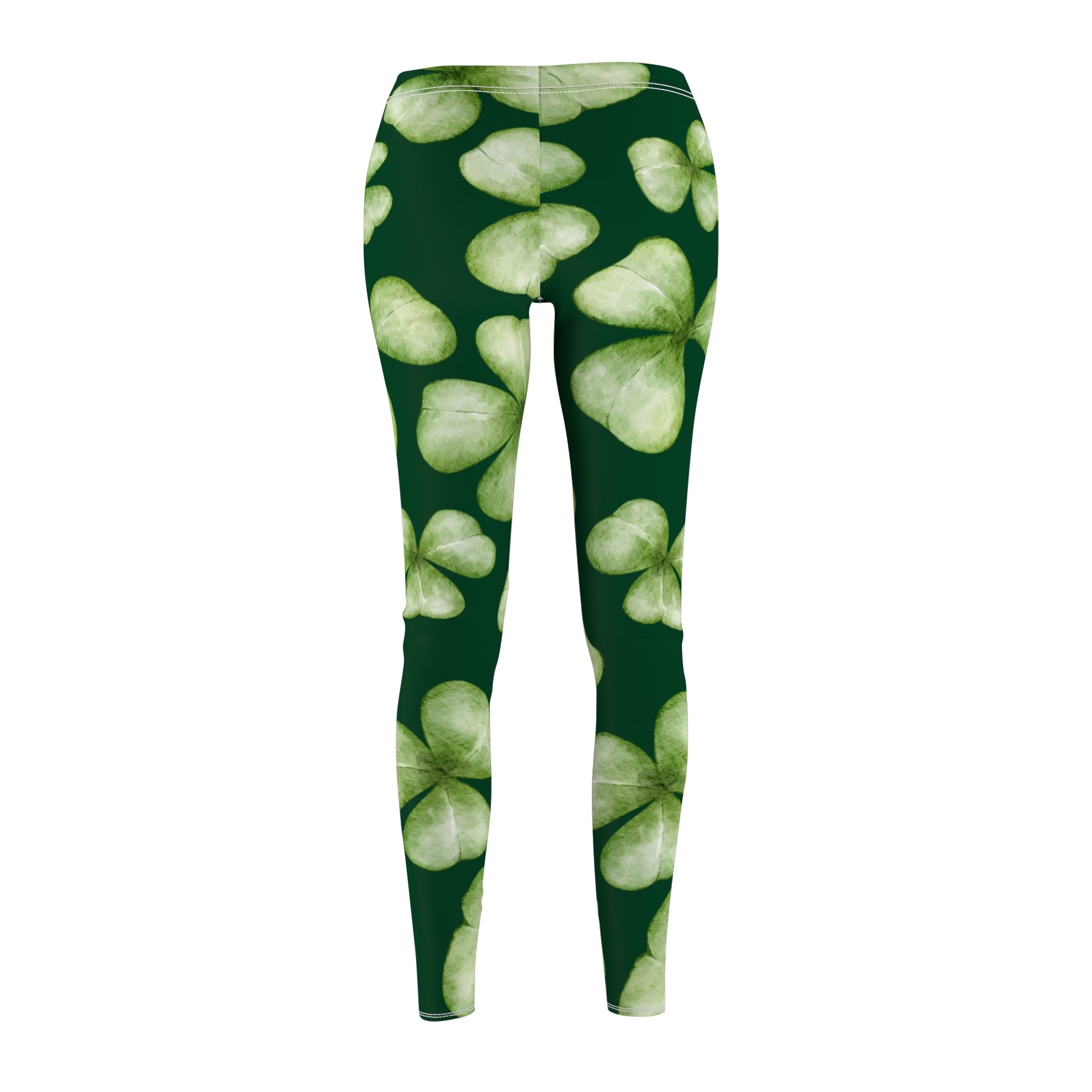 Women's Soft Style Casual Leggings with Shamrock Print St. Patrick's Day Leggings