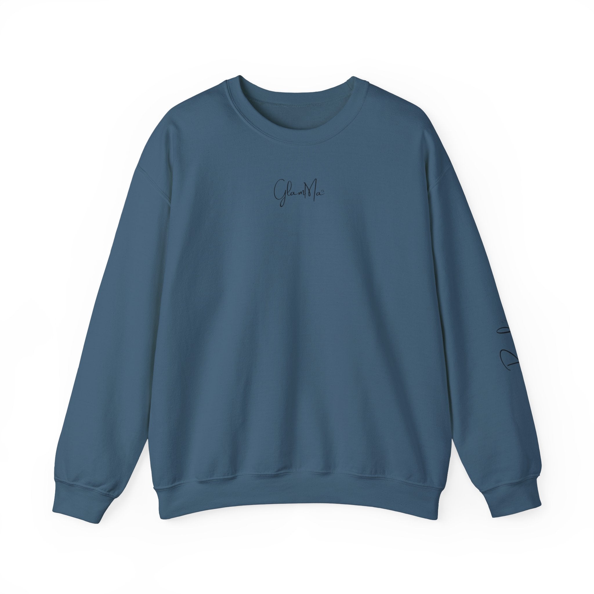 GlamMa Glamorous Jewish Grandmother Crewneck Sweatshirt with Star of David and Grandkid(s) Names - Custom Gift for Glam-Ma