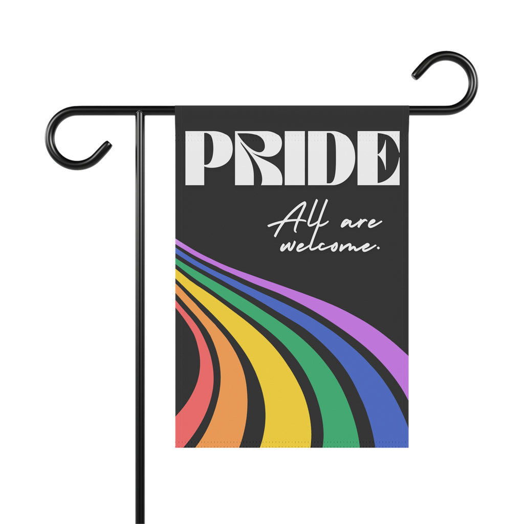 Progress Pride Garden Flag, All Are Welcome, LGBTQ Flag, Pride Flag, Rainbow Decor, Everyone is Welcome, Inclusion, Kindness