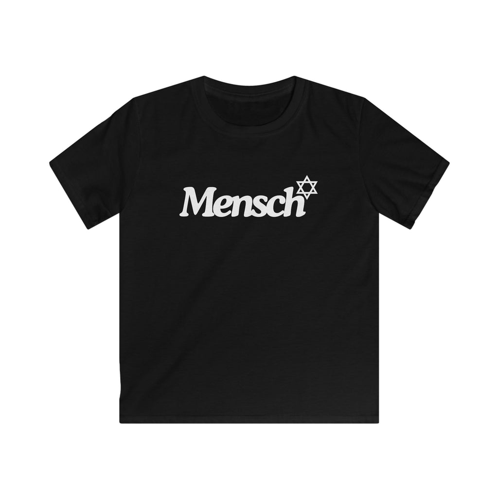 Mensch Tee for Kids Mensch Kids Softstyle Tee with Mensch Jewish Pride T Shirt Youth