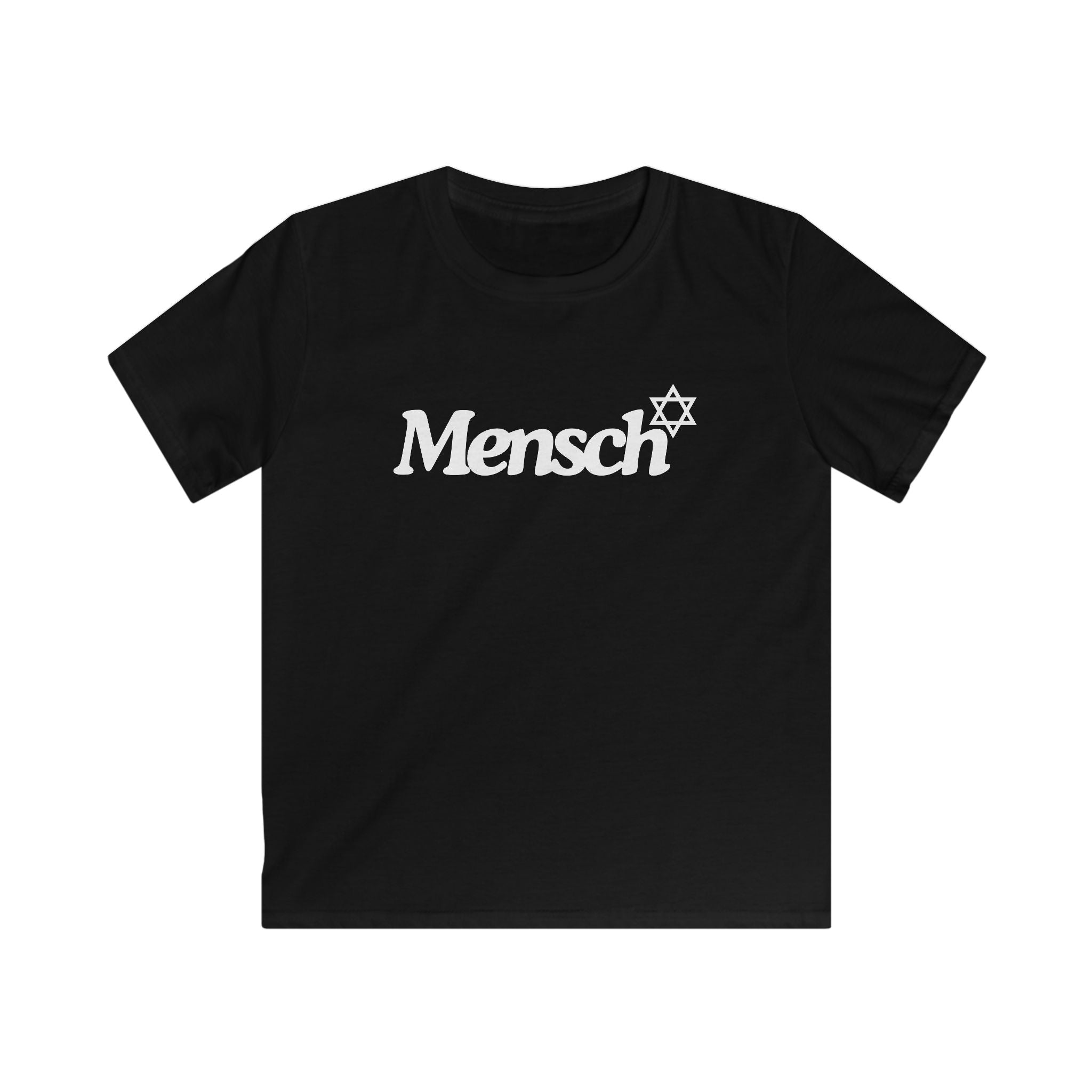 Mensch Tee for Kids Mensch Kids Softstyle Tee with Mensch Jewish Pride T Shirt Youth
