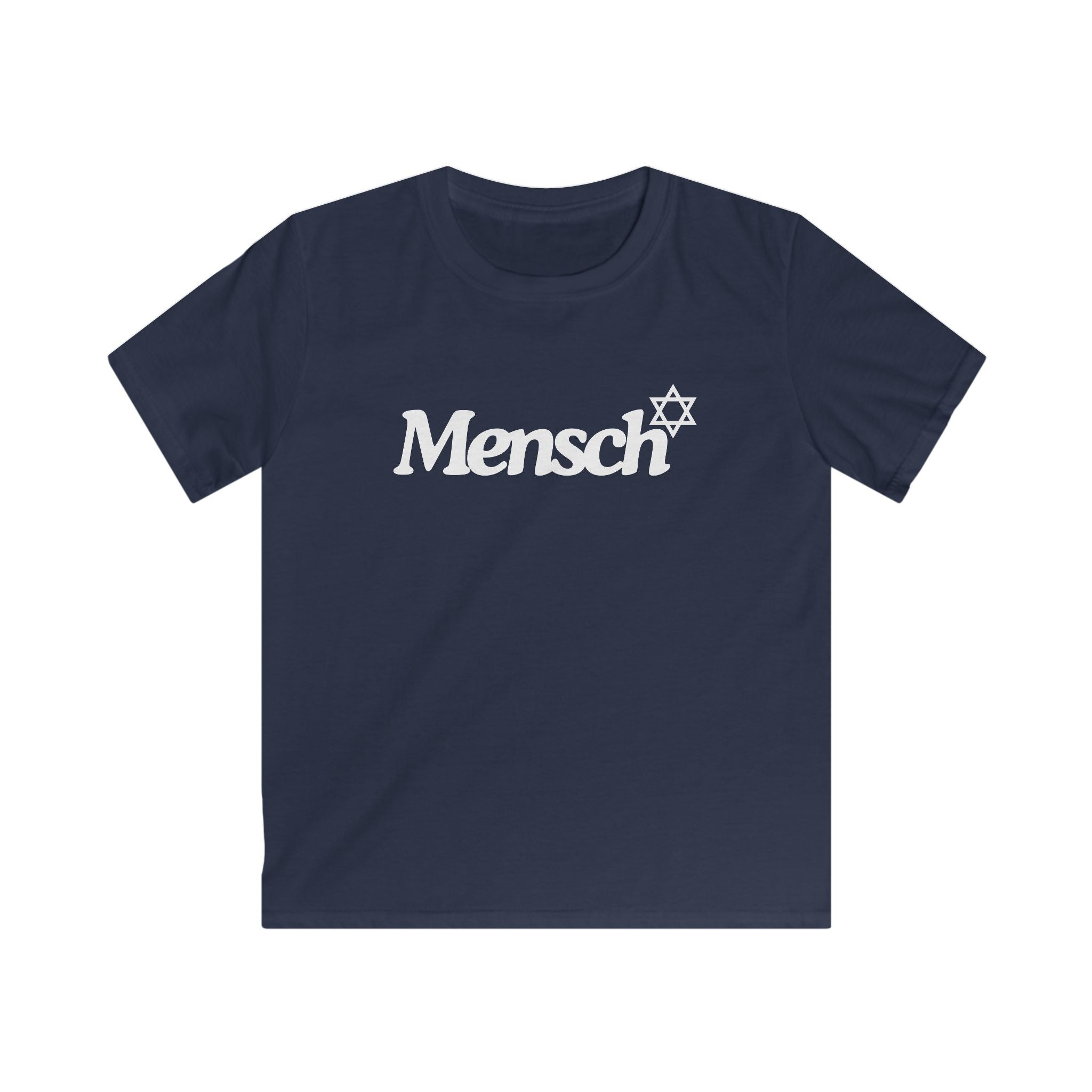 Mensch Tee for Kids Mensch Kids Softstyle Tee with Mensch Jewish Pride T Shirt Youth