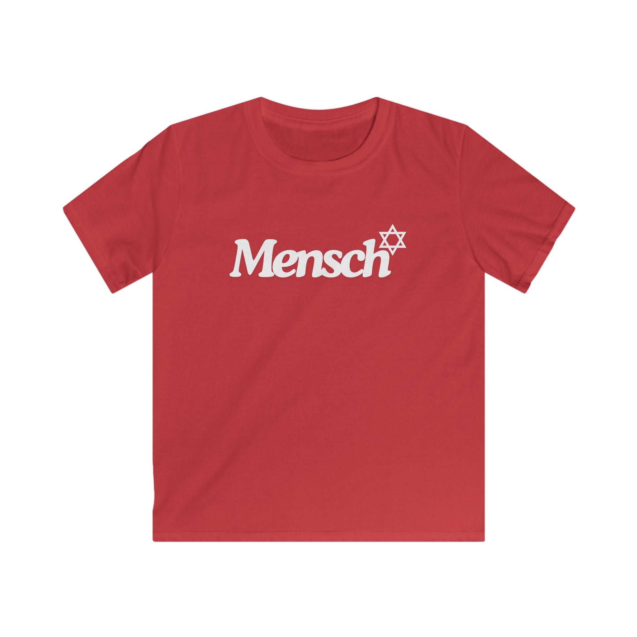 Mensch Tee for Kids Mensch Kids Softstyle Tee with Mensch Jewish Pride T Shirt Youth