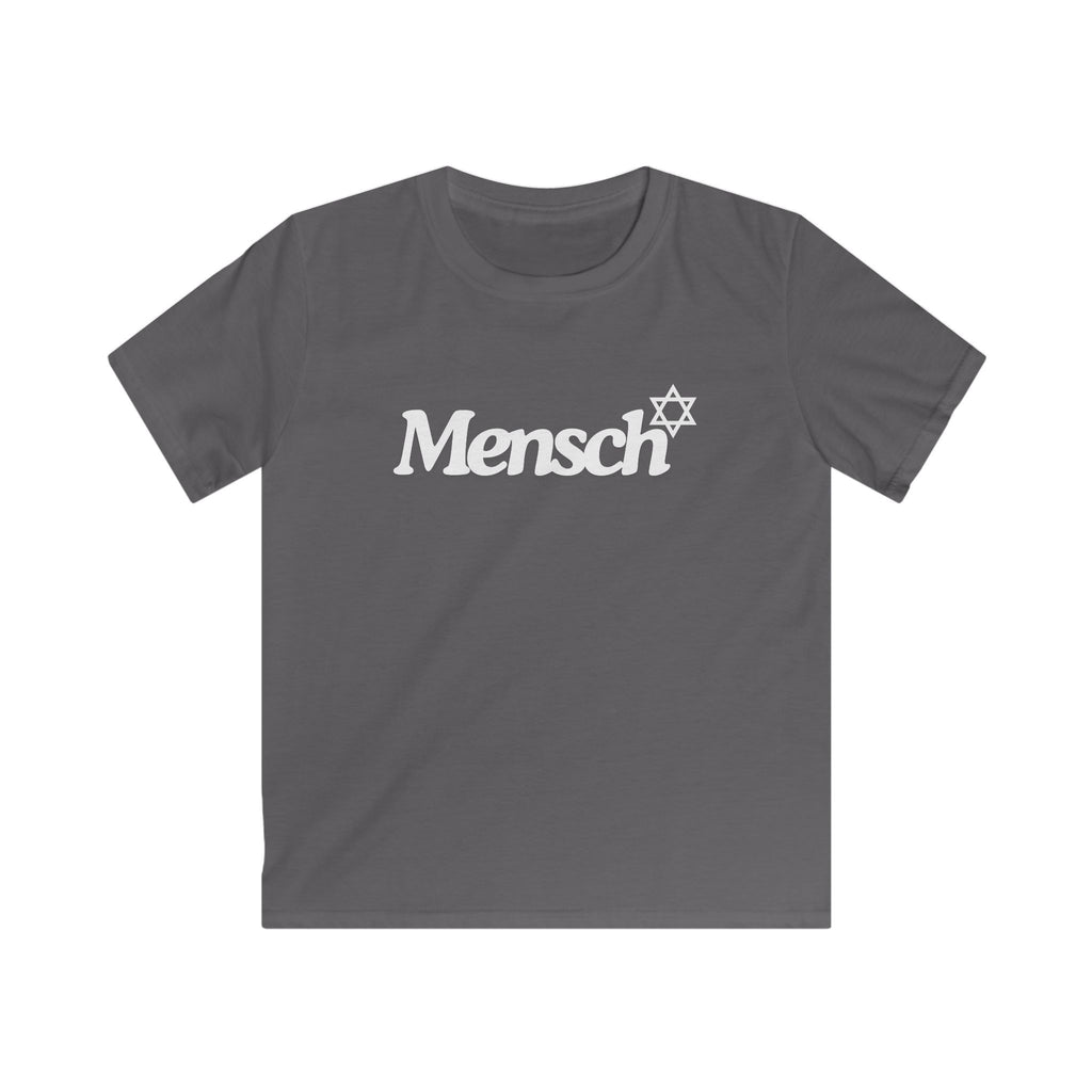 Mensch Tee for Kids Mensch Kids Softstyle Tee with Mensch Jewish Pride T Shirt Youth